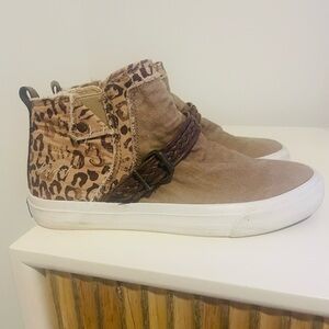 Stylish Brown High-Top Sneakers